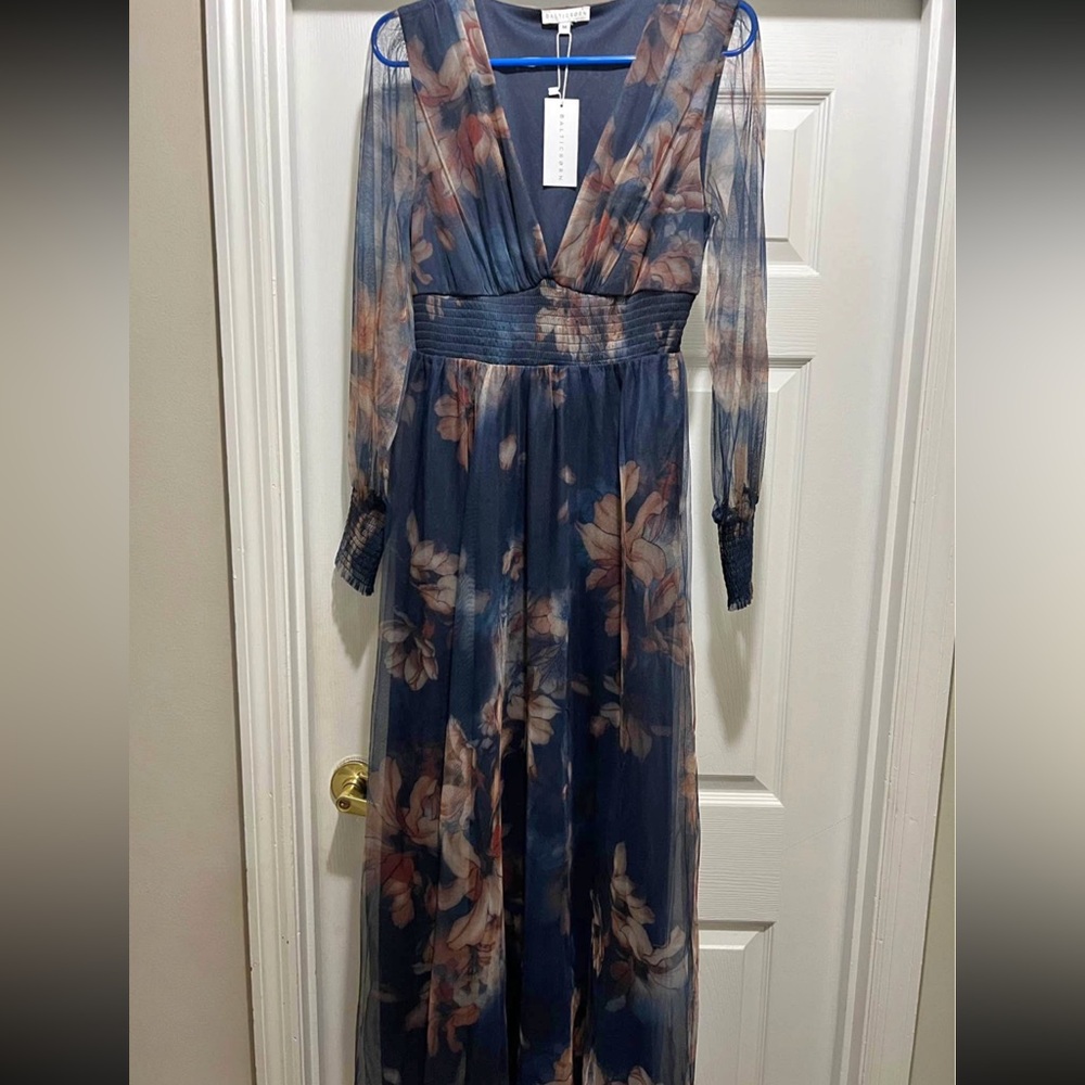 Baltic Born Layla Tulle Floral Maxi Dress Medium NWT